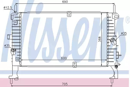 Радиатор системы охлаждения NISSENS 63092