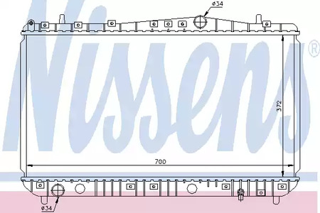 Радиатор системы охлаждения NISSENS 61633