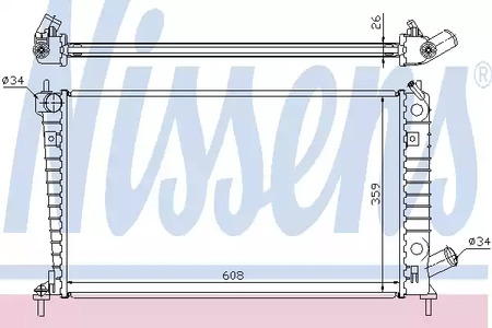 Радиатор системы охлаждения NISSENS 68004A