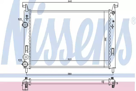 Радиатор системы охлаждения NISSENS 61682