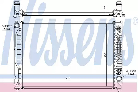 Радиатор системы охлаждения NISSENS 60316