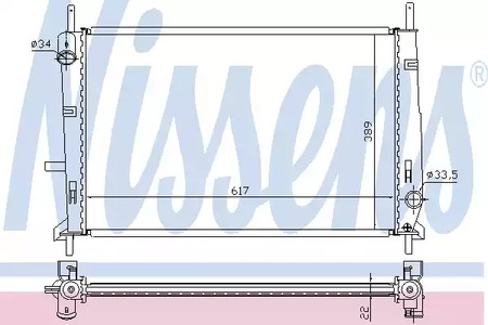 Радиатор системы охлаждения NISSENS 62104