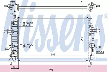 Радиатор системы охлаждения NISSENS 630702