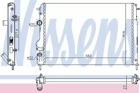 Радиатор системы охлаждения NISSENS 63766