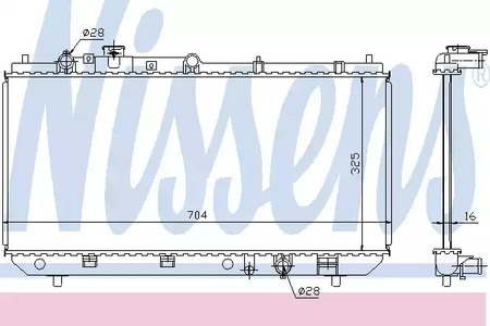 Радиатор системы охлаждения NISSENS 62403