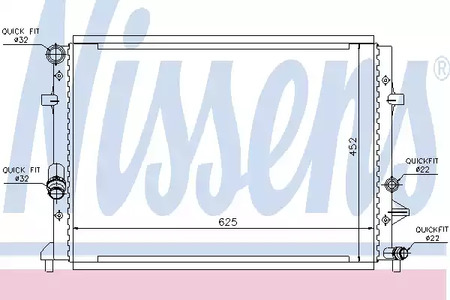 Радиатор системы охлаждения NISSENS 65295