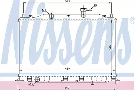 Радиатор системы охлаждения NISSENS 67509