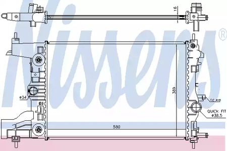Радиатор системы охлаждения NISSENS 630729