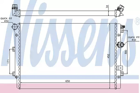 Радиатор системы охлаждения NISSENS 65015