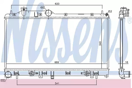 Радиатор системы охлаждения NISSENS 67725