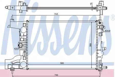 Радиатор системы охлаждения NISSENS 616903