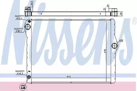 Радиатор системы охлаждения NISSENS 60776