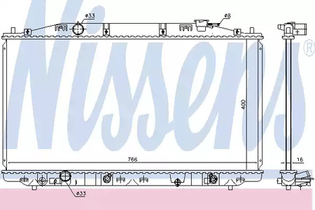 Радиатор системы охлаждения NISSENS 68096