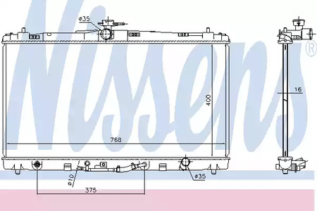 Радиатор системы охлаждения NISSENS 646906
