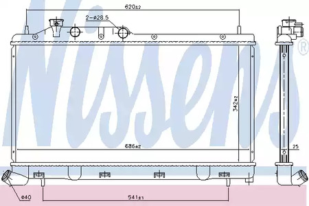 Радиатор системы охлаждения NISSENS 67737