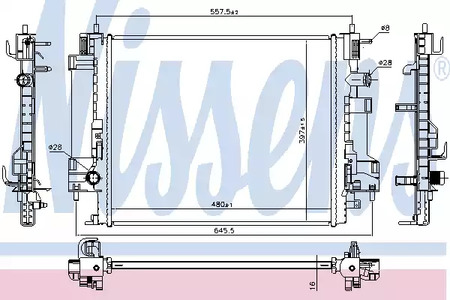 Радиатор охлаждения NISSENS 637662