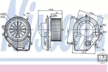 Вентилятор салона NISSENS 87060