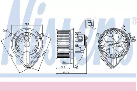 Вентилятор салона NISSENS 87156