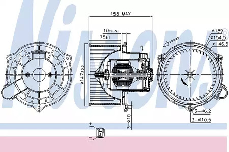 Вентилятор салона NISSENS 87234