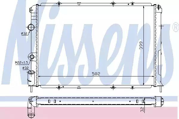 Радиатор системы охлаждения NISSENS 63938A