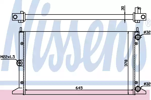 Радиатор охлаждения двигателя NISSENS 63991