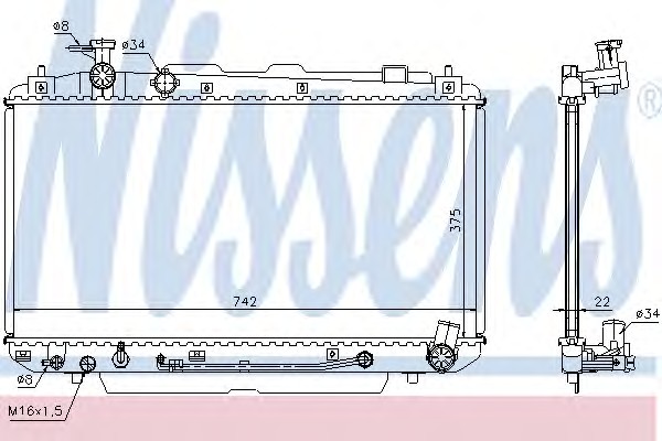 Радиатор системы охлаждения NISSENS 64644A