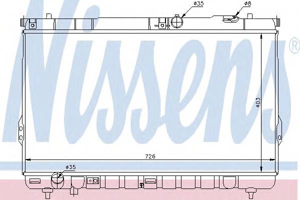 Радиатор системы охлаждения NISSENS 67031