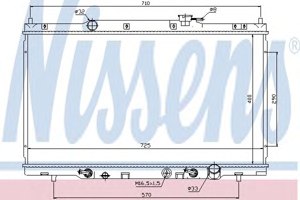 Радиатор системы охлаждения NISSENS 68106