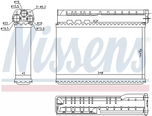 Радиатор печки NISSENS 70512