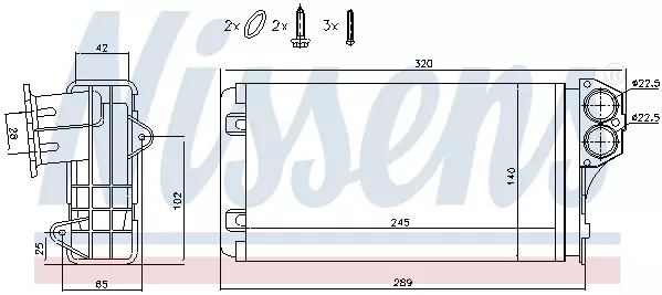 Радиатор отопителя NISSENS 72941