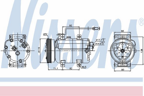 Компрессор кондиционера NISSENS 89029