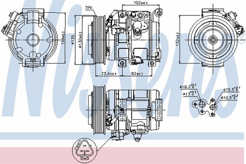 Компрессор кондиционера NISSENS 89250