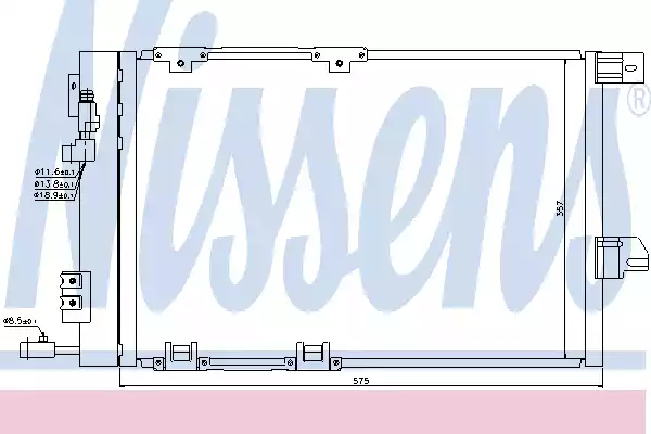 Радиатор кондиционера NISSENS 94384