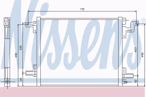 Радиатор кондиционера NISSENS 94390