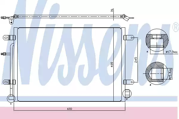 Радиатор кондиционера NISSENS 94851