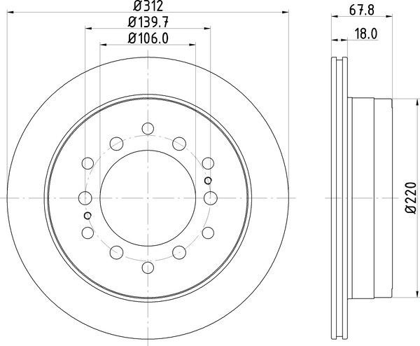 Диск тормозной NISSHINBO ND1043K