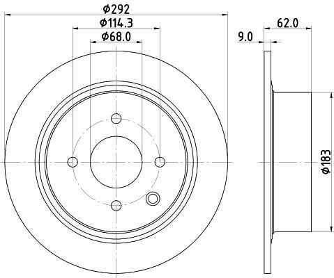 Диск тормозной задний NISSHINBO ND2046K