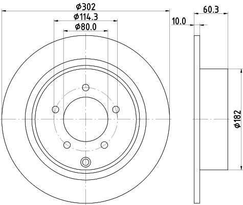 Диск тормозной задний NISSHINBO ND3039K