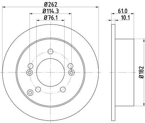 Диск тормозной задний NISSHINBO ND6002K