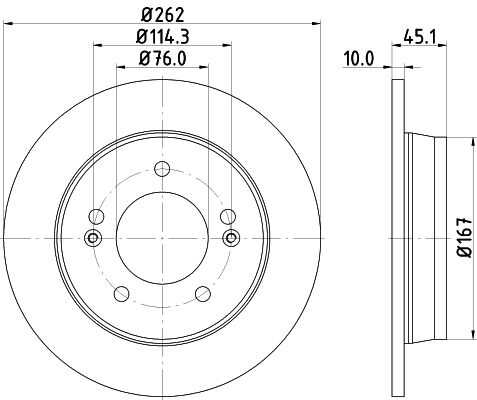 Диск тормозной задний NISSHINBO ND6061K