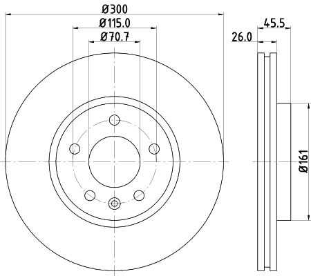 Диск тормозной передний NISSHINBO ND6067K