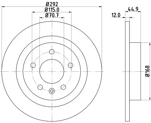 Диск тормозной с покрытием NISSHINBO ND6078K