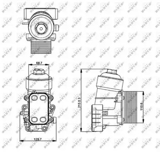 Корпус масляного фильтра NRF 31355