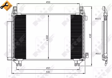 Радиатор кондиционера NRF 350062