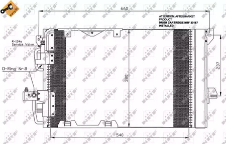 Конденсатор кондиционера NRF 35416