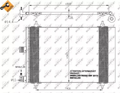 Радиатор кондиционера NRF 35437