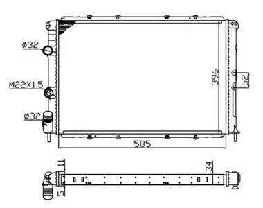 Радиатор охлаждение двигателя economy class NRF 509503A