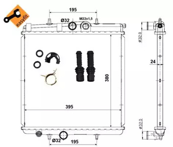 Радиатор охлаждение двигателя NRF 509523