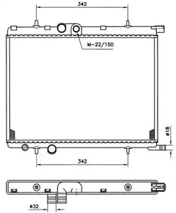 Радиатор охлаждение двигателя NRF 519525
