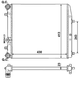 Радиатор охлаждения двигателя economy class NRF 53021A